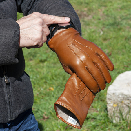 Gant cuir homme doublure cachemire Gant cuir homme doublure cachemire