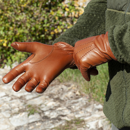 Gant cuir homme élégant couleur toscane Gant cuir homme élégant couleur toscane