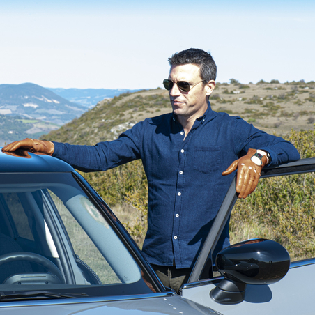 Gant de conduite pour homme fabrication artisanale Le Pilote Felipe Gant de conduite pour homme fabrication artisanale Le Pilote Felipe